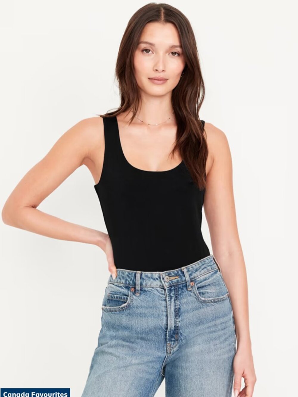 *GAP Double-Layer Scoop-Neck Bodysuit